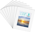Phinus 8 Pack Picture Mats for Frames, Acid Free 11x14 Matted to 8x10, Picture by Phinus