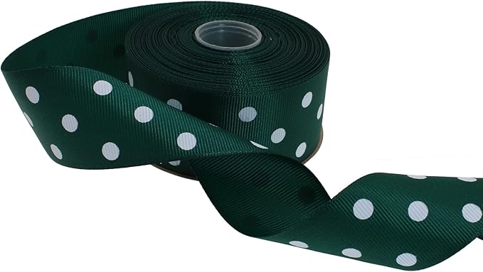 Polka Dot Grosgrain Ribbon 25 Yard Each Roll 100% Polyester - Image 2