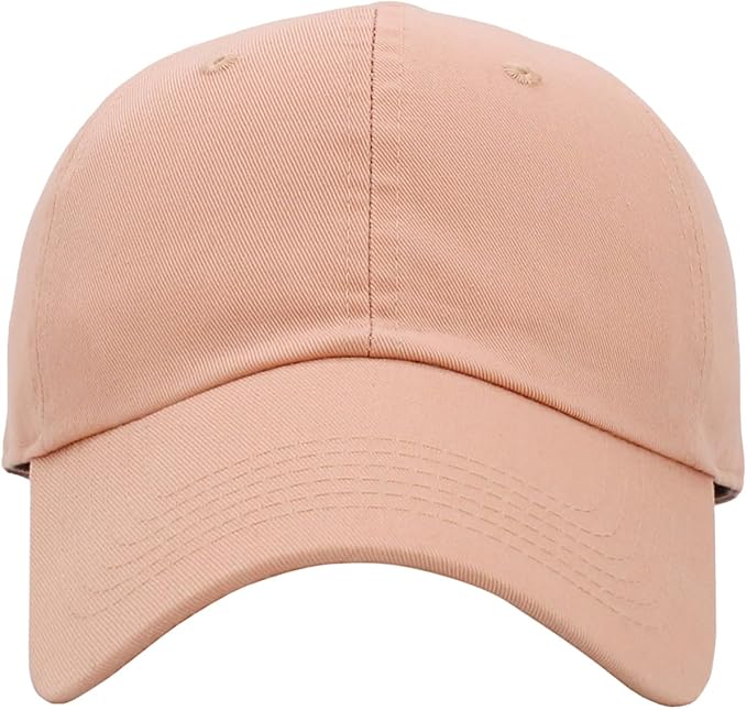 KBETHOS Classic Unisex Cotton Adjustable Low Crown Baseball Cap – Plain Dad Hat