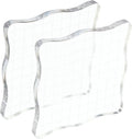PATIKIL 4" x 4" Acrylic Stamp Block, 2 Pack Clear Stamping Block by PATIKIL
