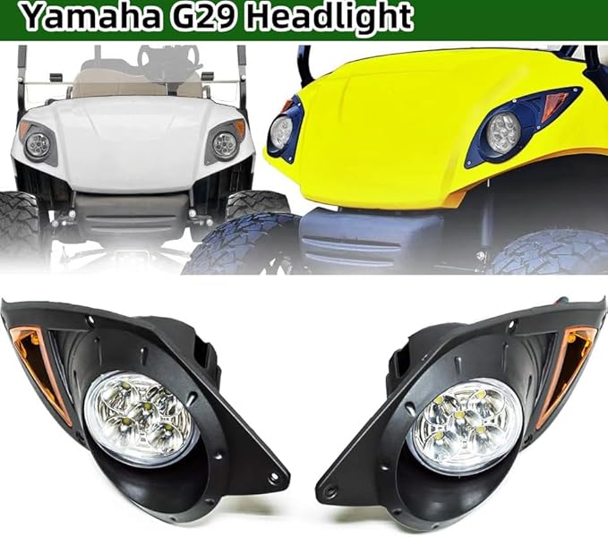 Golf Cart Light Kit Compatible with Yamaha G29 Complete Ultimate LED Light Kit with Turn Signals, Hazard Flasher, Horn and Brake Fits Yamaha G29 Drive 2007+ Electric