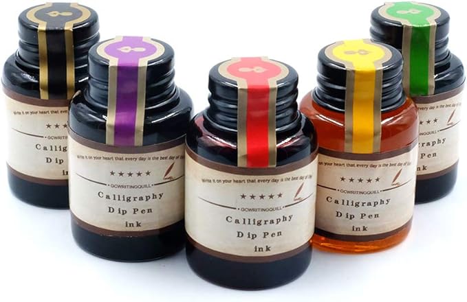 GC QUILL MU-02 Calligraphy Pen Set, Glass Dip Pen and Handcrafted Wooden Dip - Image 9