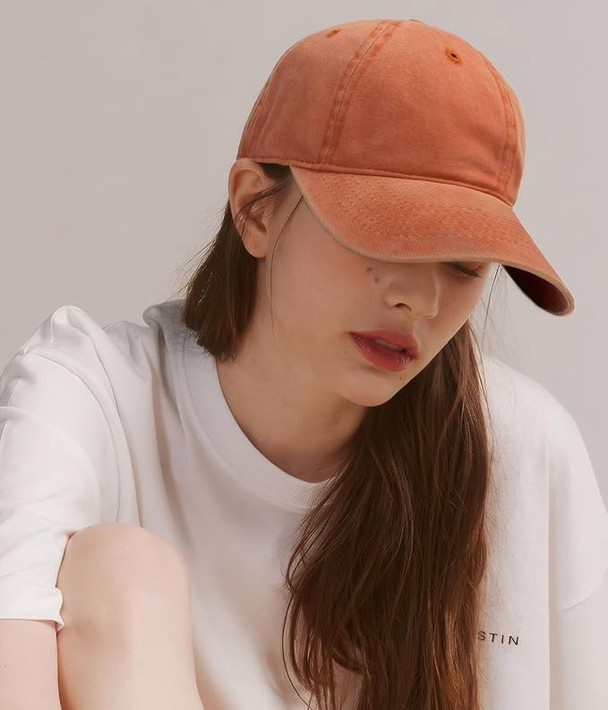 Edoneery Men Women Baseball Cap-Low Profile Adjustable Washed Cotton Golf Dad Hat
