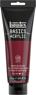 Liquitex BASICS Acrylic Paint, 250ml Tube, Cadmium Red Deep Hue by Liquitex