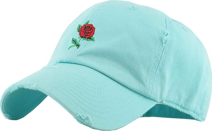 Rose Flowers Love Good Vibes Men Women Dad Hat Baseball Cap Adjustable Unisex