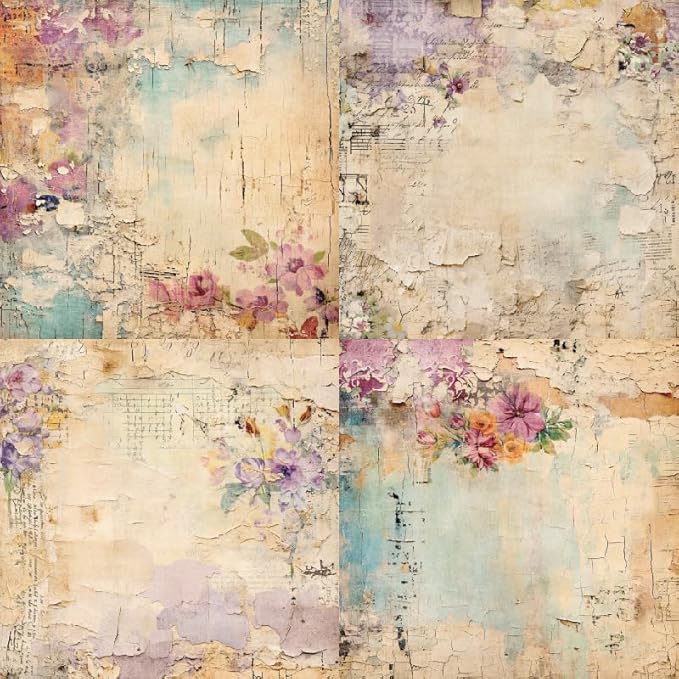 Vintage Floral Scrapbook Paper Pad Flower Patterned Paper 6×6, 24 Sheets - Image 7