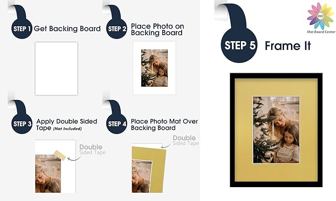 Mat Board Center, 8x10 for 5x7 Old Gold Color Mats - Image 5