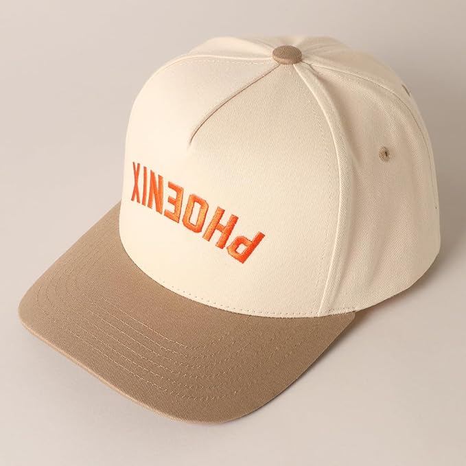 MIRMARU Two-Tone Vintage Canvas Trucker Hats for Men & Women, Adjustable Size Baseball Caps with Trendy Embroidered Design