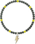 Baseball Necklace for Men 16/18/20 Inch Bling Ice Collection Lightning Bolt Pendant Necklace for Women Rhinestone Clay Beaded Discoball Accessories Gifts for Baseball Team Players Lovers