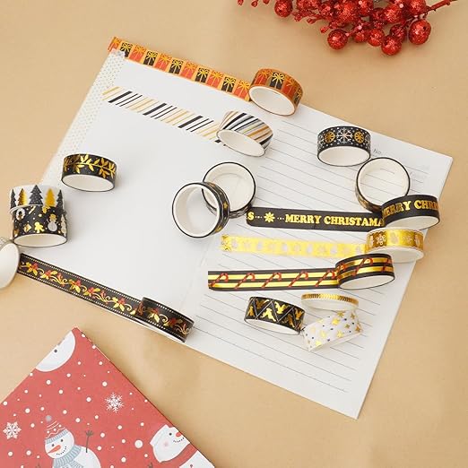 17 Rolls Christmas Washi Tape Set Holiday Washi Tape - Image 4