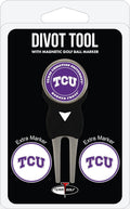 Team Golf NCAA Divot Tool with 3 Golf Ball Markers Pack, Markers are Removable Magnetic Double-Sided Enamel