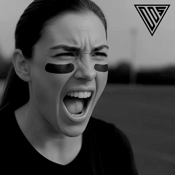 DRIP Strips Pro-Grade Eye Black Stickers, 24 Pairs, Natural Flex & Stretch Eye Black Face Strips, Sweat-Proof, Eye Black Baseball, Softball, Football, Lacrosse, Black OG Strips