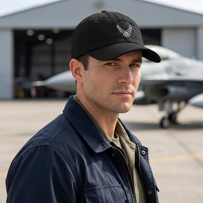Speedy Pros Soft Baseball Hat Embroidered Dad Hat Air Force Emblem Embroidery Men & Ladies Baseball Cap Cotton