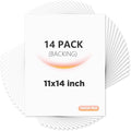 Egofine 14 Pack Mat Board, 11x14 Backing Board, Acid Free White Uncut Mat Board by Egofine