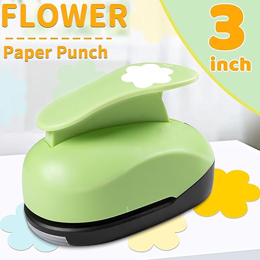 Flower Hole Punch 3 inch Punch Flower Craft Paper Puncher Flowers Scrapbooking - Image 4