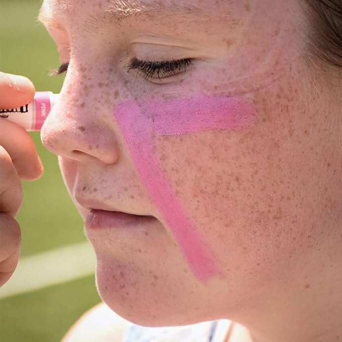 EyeBlack BattlePaint – Bright Colored Under Eye Black Grease for Pro Athletes and Super Fans – Baseball, Softball, Football – 2 Sticks