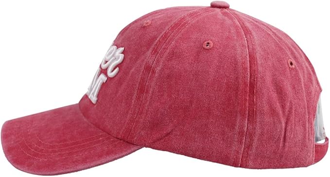 Distressed Soccer Mom Baseball Cap for Women, Adjustable Washed Embroidered Sun Hat for Mama