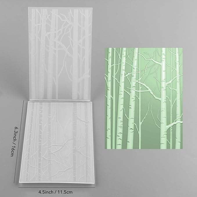 BAOFALI 3D Embossing Folder for Card Making Tree Trunk Pattern Plastic - Image 2