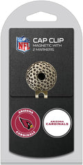 Team Golf NFL Golf Cap Clip with 2 Removable Double-Sided Enamel Magnetic Ball Markers, Attaches Easily to Hats