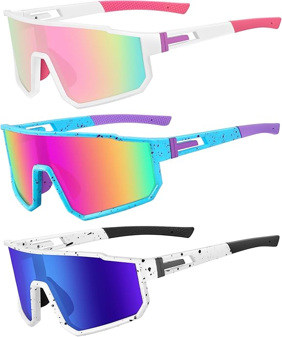 MVPTGRS Youth Baseball Sunglasses for Boys Girls Age 8-14 TR90 Frame Kids Sport Sunglasses for Softball Cycling Baseball Golf