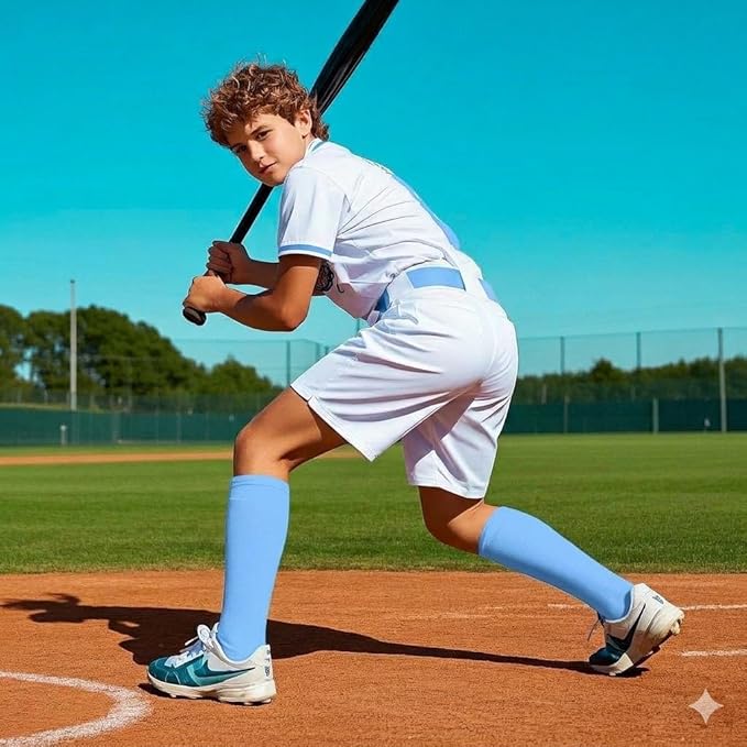 Baseball Socks and Belt Combo for Youth Adult Softball Sock Belt for Boys and Girls