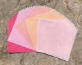 50 Sheets 6 x 6 Inches Natural Fiber Mulberry paper Sheets Square Origami Paper by RATREE888