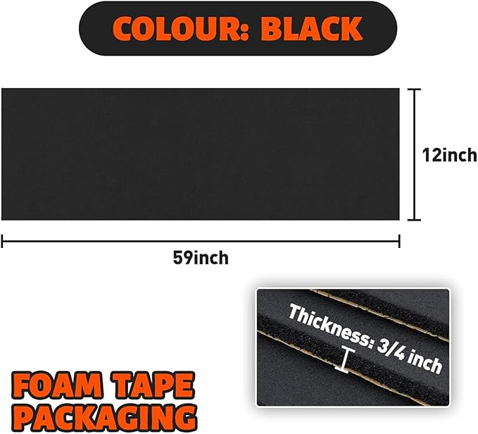3/4''T x 12''W x 59''L Neoprene Sponge Foam Rubber Sheet Roll - Image 2