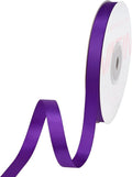 VATIN Double Face Bright Purple Satin Ribbon 3/8" Continuous 50 Yards, Gift by VATIN