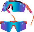 2-Sizes Kids Youth Baseball Sunglasses Men Women Vipers Sunglasses Softball Boys Girl True Polarization &UV Protection