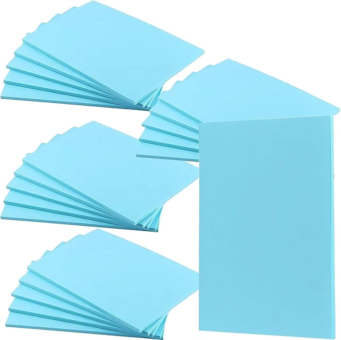 ZOENHOU 20 PCS 4 x 6 Inch Blue Rubber Stamp Carving Blocks, Creative Soft by ZOENHOUDIRECT