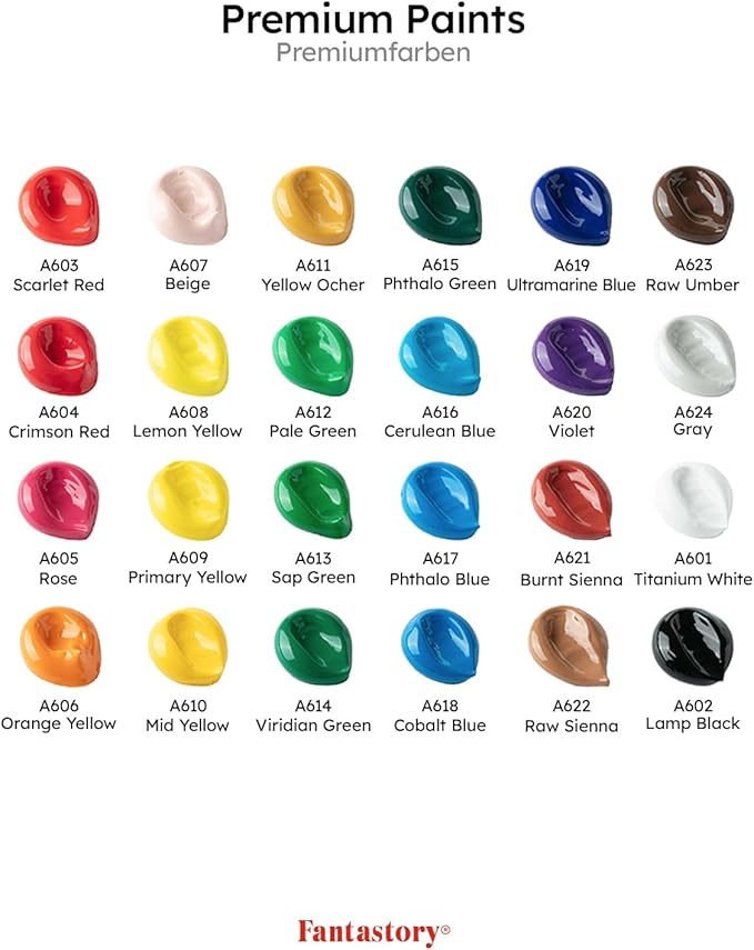 Fantastory Acrylic Paint Set, 24 x 60 ml - Image 2