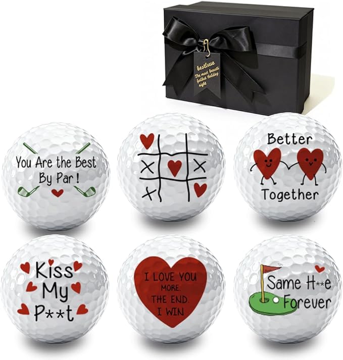 Funny Gifts for Husband Birthday Anniversary, Wedding Birthday Golf Balls Gifts for Him Boyfriend Golfers Lovers Father's Day Fan Humor, Golf Ball Romantic Diy Present for Men Couple from Wife