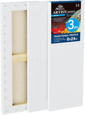 PHOENIX 8x24 Inch 3 Pack Artist Canvas by PHOENIX