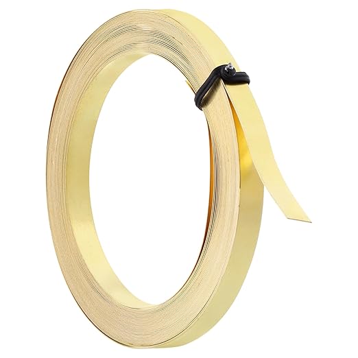 PATIKIL 19.7 Feet Brass Wire, 6mm Wide Bendable Brass Beading Wire 30 Gauge by PATIKIL