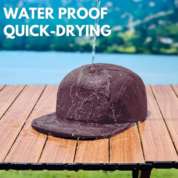 5 Panel Running Hat Waterproof Nylon Sun Hat Quick Dry Plain Baseball Cap for Men Women