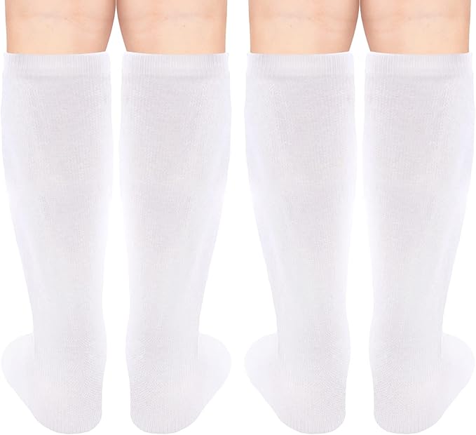 Sarfel Kids Soccer Socks Toddler Soccer Socks Girls Boys Soccer Socks Kids Tube Socks with Stripes Toddler Knee High Socks