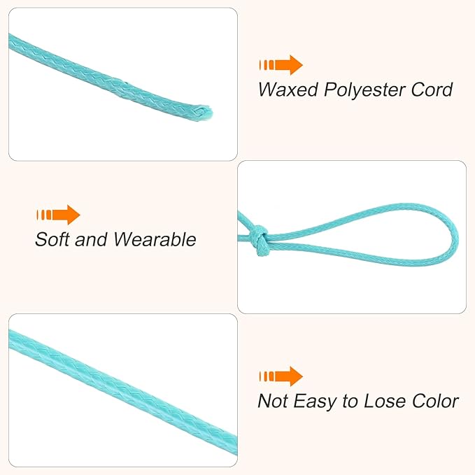 MECCANIXITY Waxed Cord 2.5mm Waxed Polyester Cord 87 Yard Wax String - Image 3