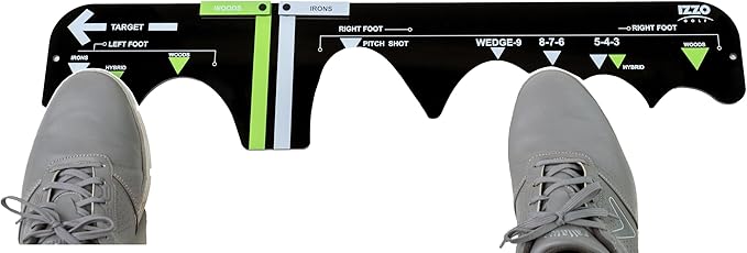 Izzo Golf Sure Stance Golf Swing Training Aid -Ball Position Trainer