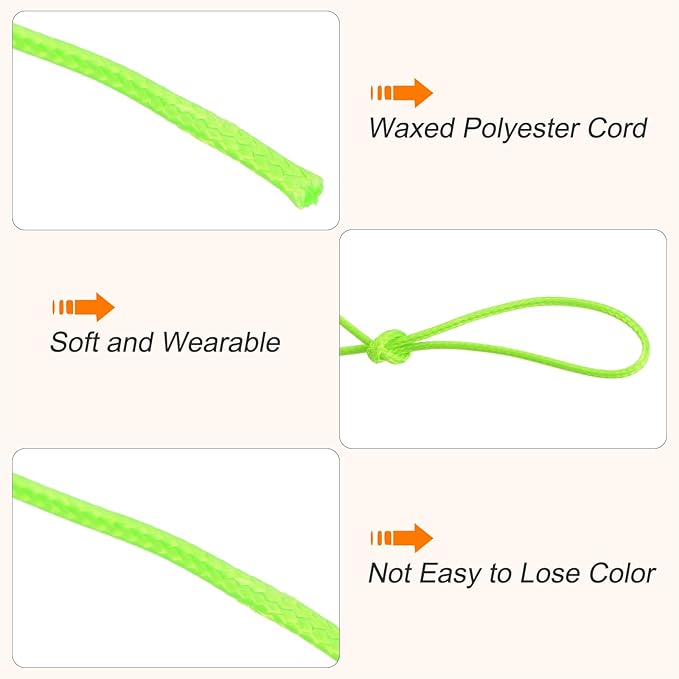 MECCANIXITY Waxed Cord 1.5mm Waxed Polyester Cord 175 Yard Wax String - Image 3