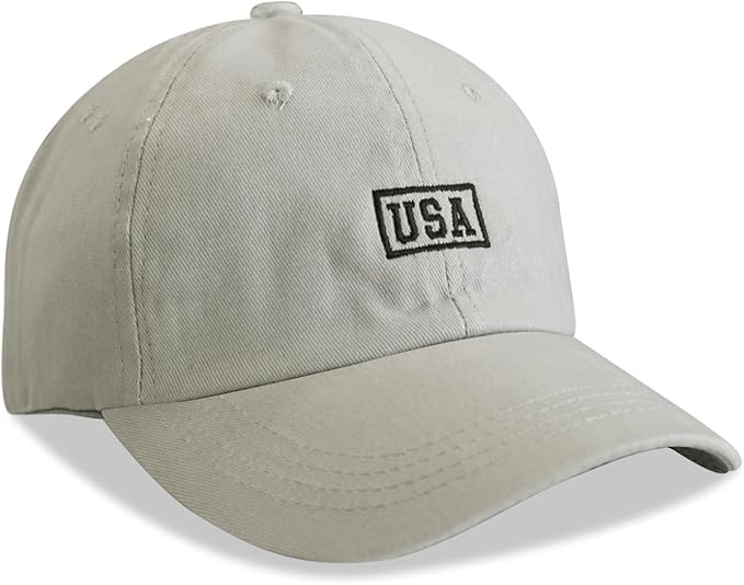 American Flag Patriotic Baseball Cap | Embroidered USA Flag 100% Cotton Adjustable Hat for Men & Women