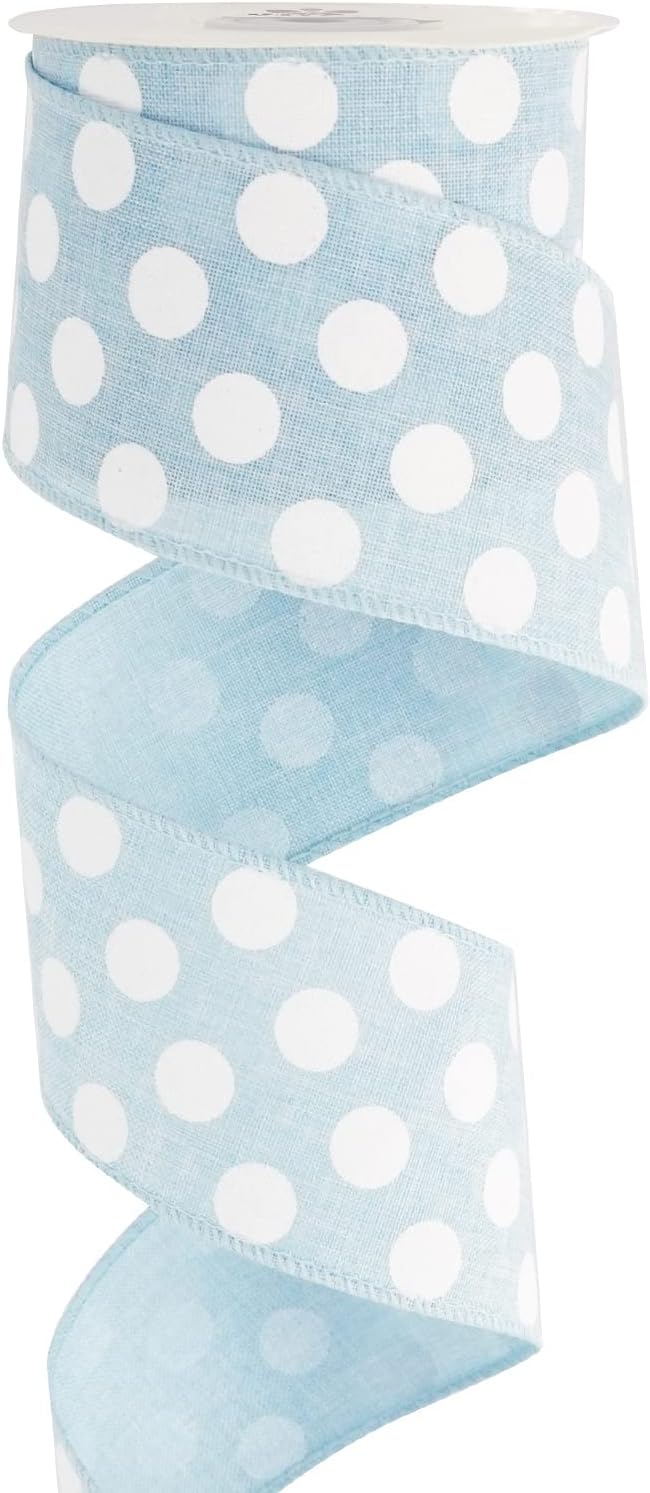 MEEDEE Blue Burlap Ribbon 2.5 Inch by MEEDEE