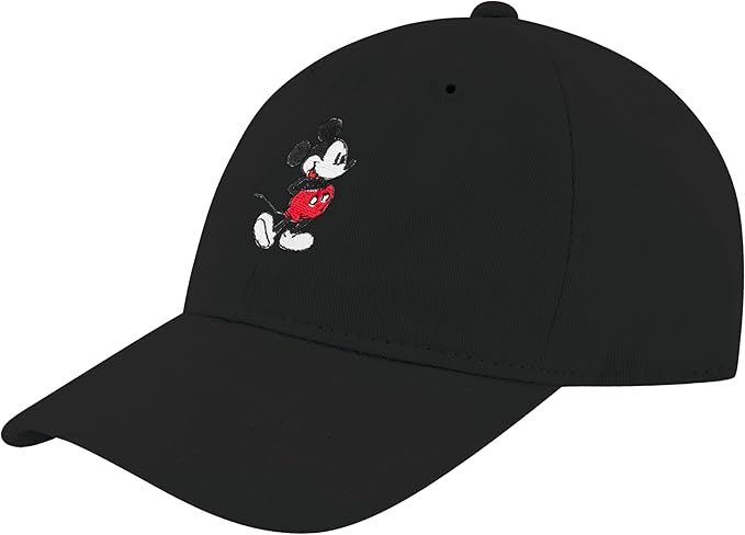 Disney Mickey Mouse Embroidered Cotton Adjustable Dad Hat with Curved Brim