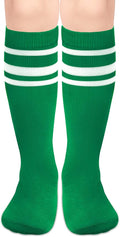 Sarfel Kids Soccer Socks Toddler Soccer Socks Girls Boys Soccer Socks Kids Tube Socks with Stripes Toddler Knee High Socks