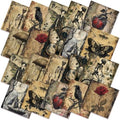 Hahafelt 10 Pcs Halloween Gothic Skull Crow Quilting Fabric 20 x 20 Inch