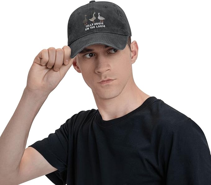 Funny Goose Hat Silly Goose On The Loose Hat Men Baseball Hats Funny Cap