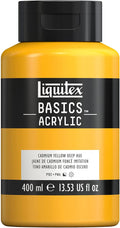 Liquitex BASICS Acrylic Paint, 400ml Bottle, Cadmium Yellow Deep Hue by Liquitex