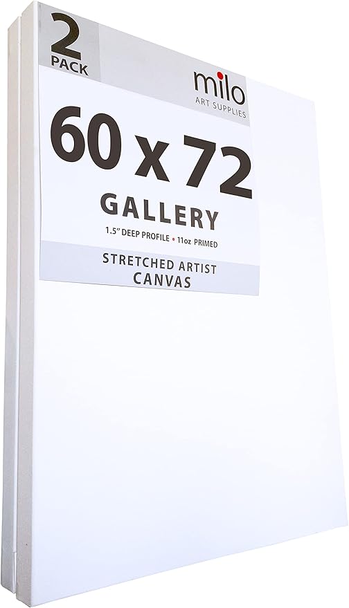 milo Stretched Artist Canvas | 60 x 72 inches | 2 Pack | 1.5” inch Thick by milo