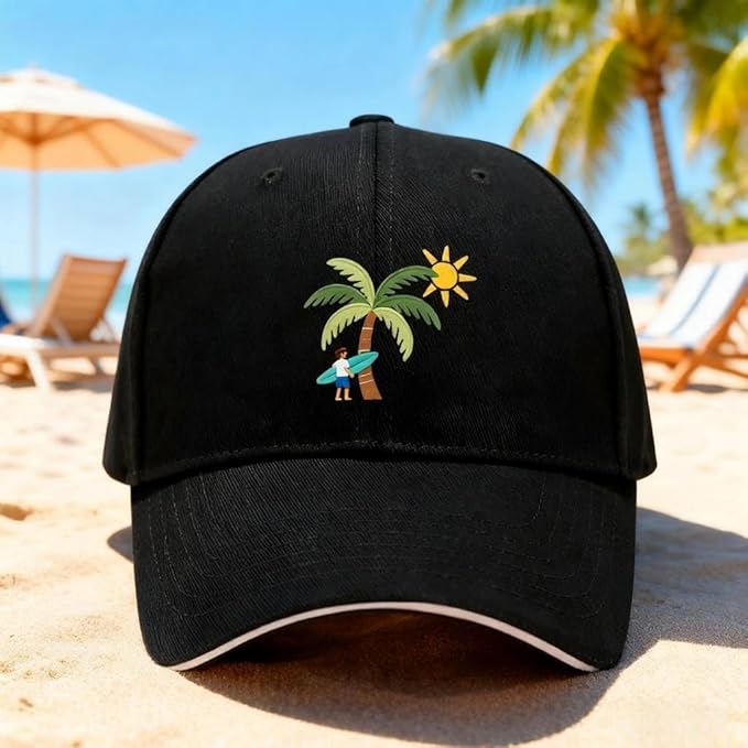 Embroidered Baseball Cap for Men Women, Breathable Cotton Adjustable Hat, Various Patterns for Casual Daily Outfits
