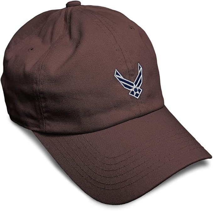 Speedy Pros Soft Baseball Hat Embroidered Dad Hat Air Force Emblem Embroidery Men & Ladies Baseball Cap Cotton