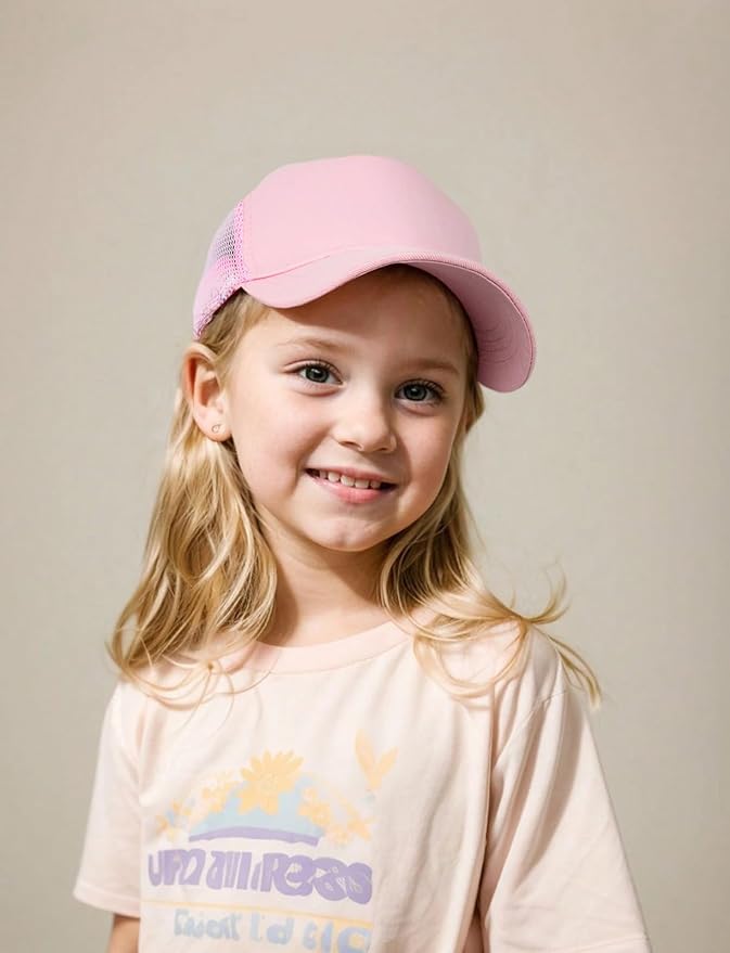 Edoneery Baseball Cap for Kids-Adjustable Washed Cotton Golf Toddler Hat for Boys & Girls